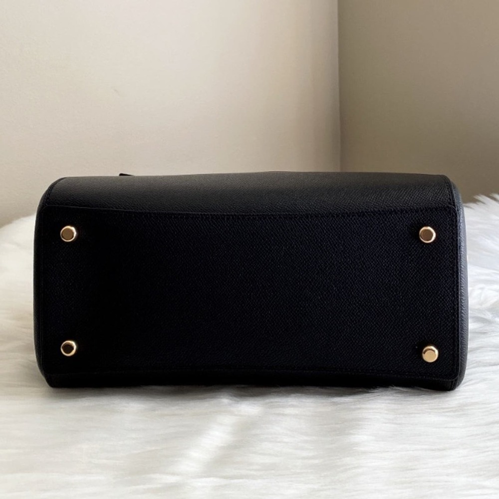 NWT Coach Rowan Satchel/ Black / Leather-Gold - Picture 11 of 13